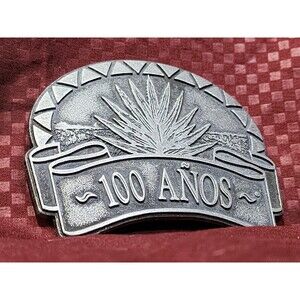 Tequila 100 Anos Tequila Brand Advertising Promo Vintage belt buckle